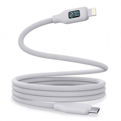 Wave WA-447W USB-C-auf-Lightning-Nylon-Datenkabel, 1 m – Weiß