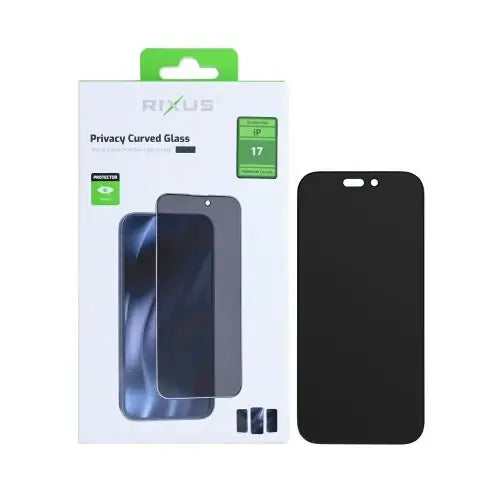 Rixus Privacy Full Curved Edge Schutzglas für iPhone 17