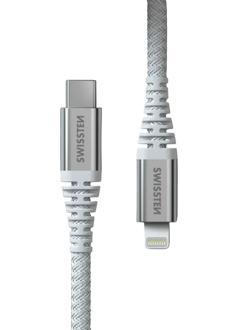 Swissten Lightning-zu-USB-C-Kabel – 1,5 Meter – Aramidverstärkt für langlebigen Einsatz