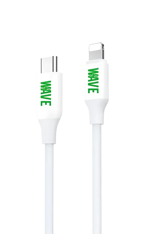 Wave WA-9 USB-C-auf-Lightning-Ladekabel 2 Meter – Schnellladen mit bis zu 20W (Weiß)