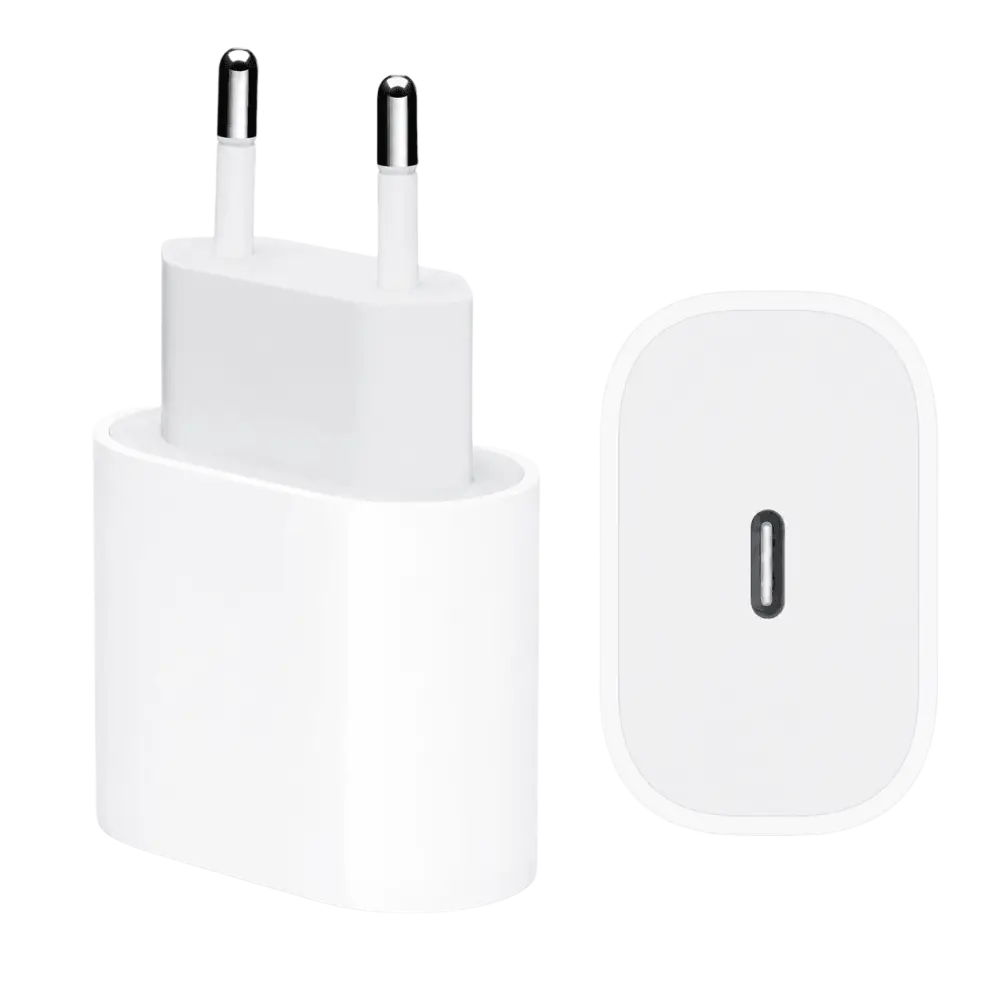 Apple 20W USB-C-adapter als productvoorbeeld bij de keuzehulp voor iPhone-opladers