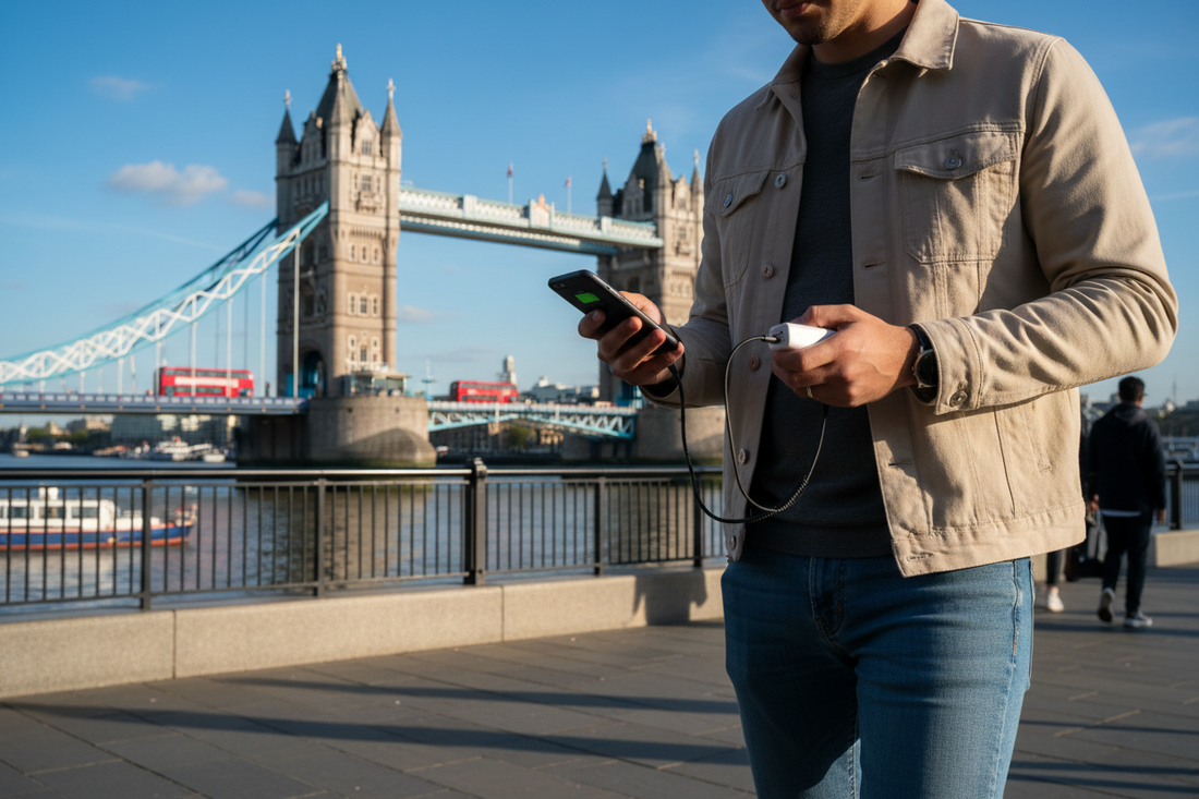 Buy a powerbank in Manchester – Northern Quarter red brick architecture