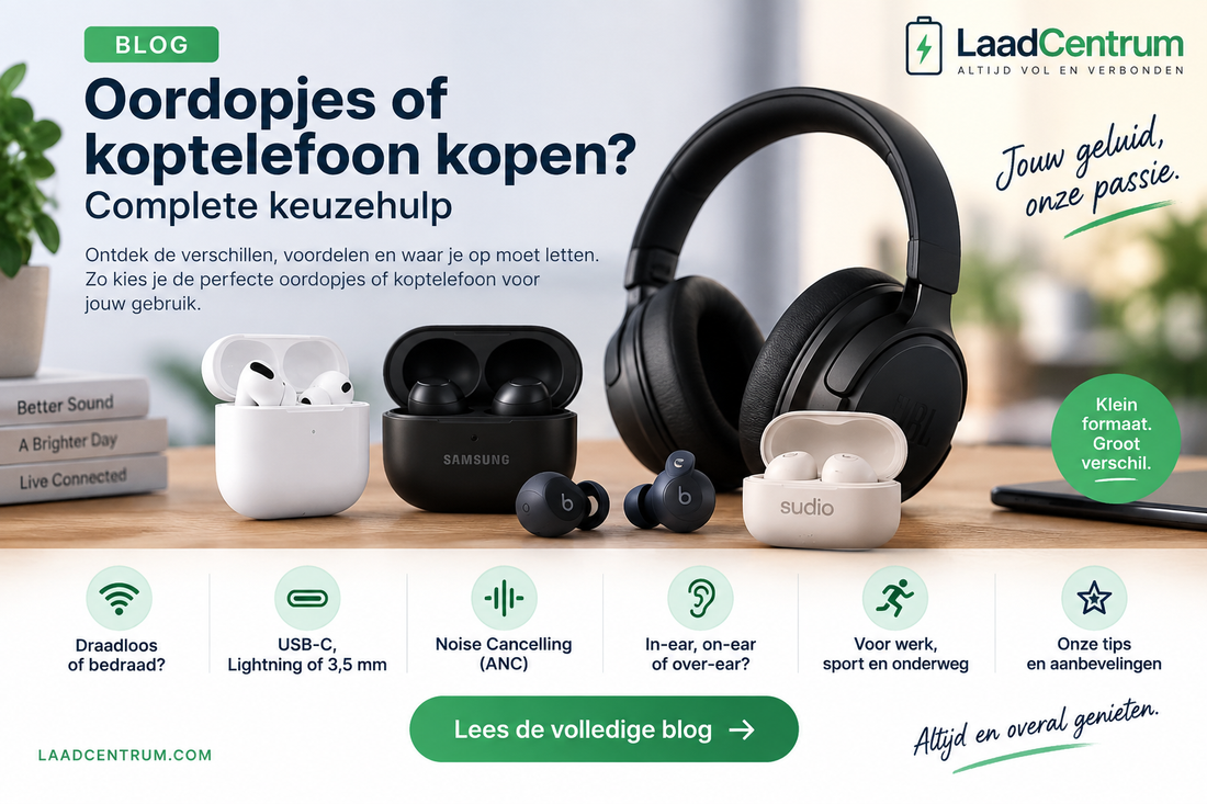 Oordopjes of koptelefoon kopen - complete keuzehulp van Ladegerät-Shop.de