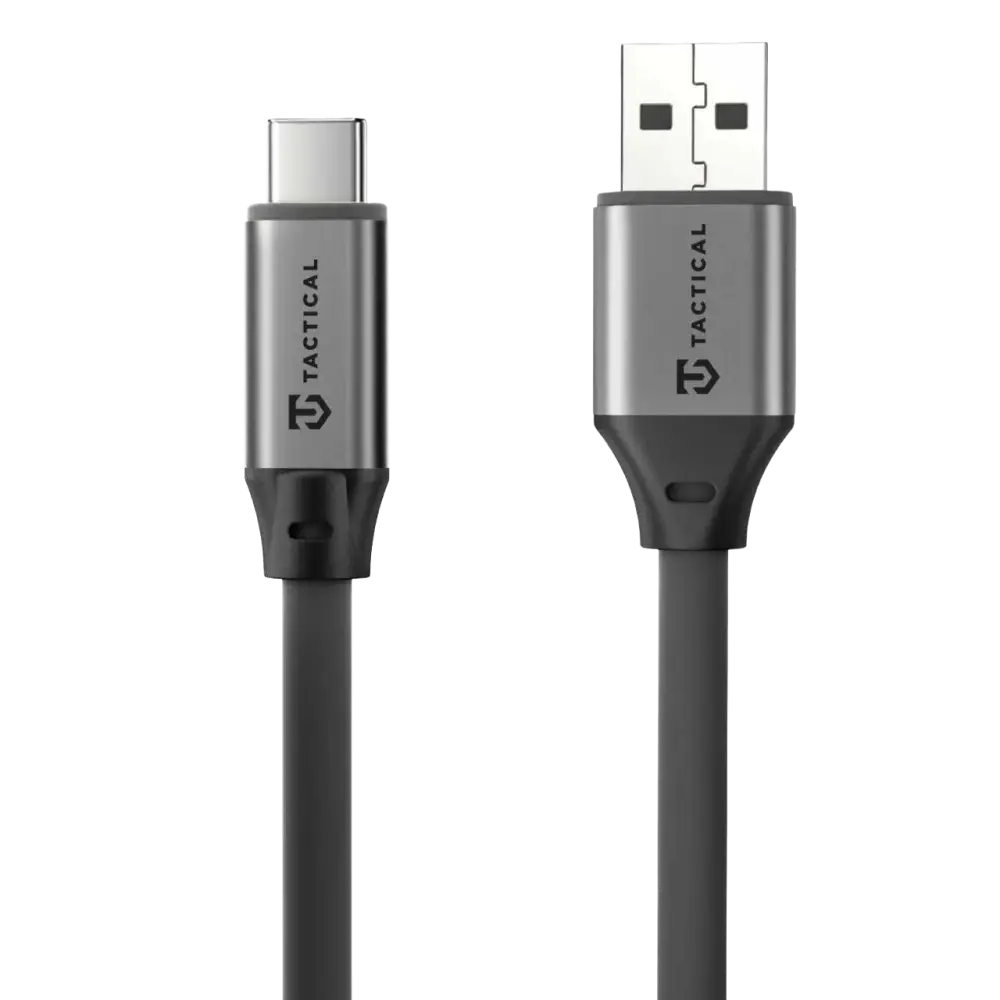 Tactical USB-A-naar-USB-C-kabel met twee verschillende stekkers, als voorbeeld voor de kabelkeuzehulp