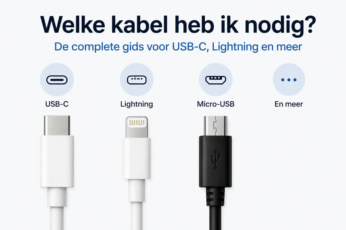 Welke kabel heb ik nodig? De complete gids voor USB-C, Lightning en meer - Ladegerät-Shop.de