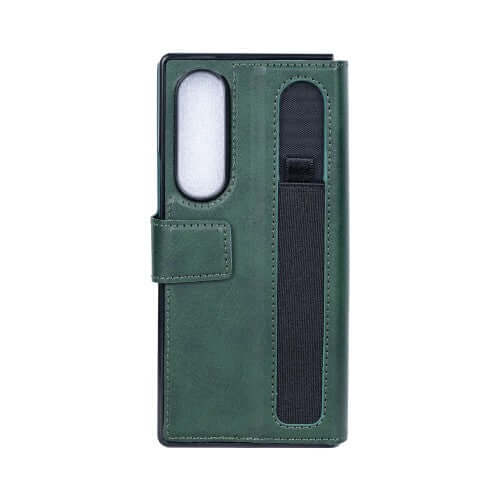 Rixus Wallet-Hülle mit Stifthalter für Samsung Galaxy Z Fold4 – Grün