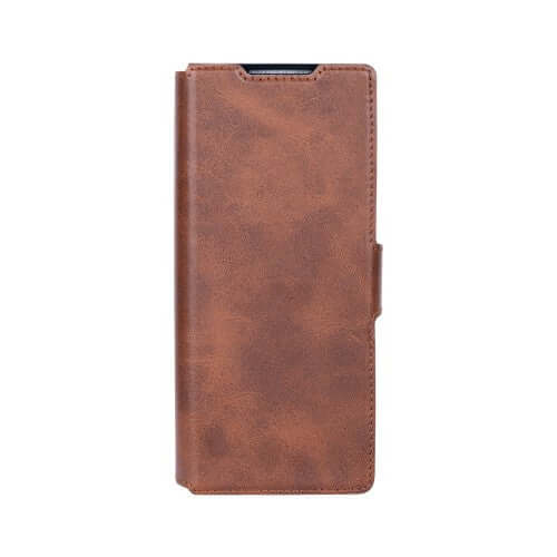 Rixus Wallet-Hülle mit Stifthalter für Samsung Galaxy Z Fold4 – Braun