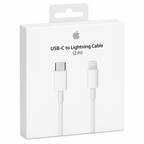 Apple iPhone USB-C naar Lightning Kabel 2 Meter – Snelladen & Data Sync – Wit - Laad Centrum