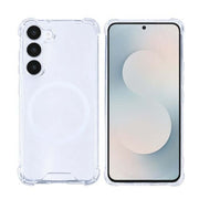 Rixus Anti-Burst Hülle für Samsung Galaxy S25 FE – MagSafe-kompatibel, transparent