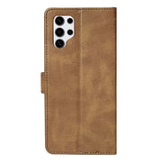 Rixus Bookcase für Samsung Galaxy S25 Ultra – Hellbraun