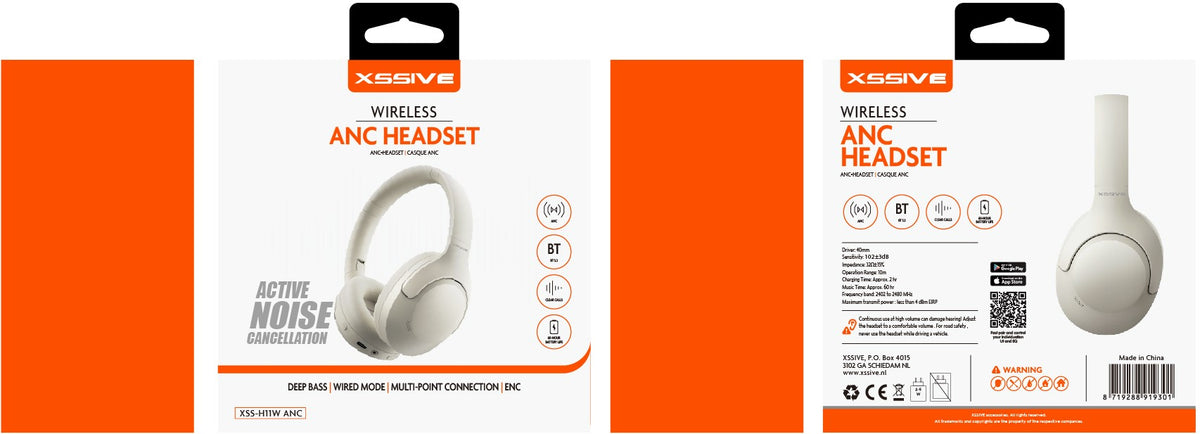 Xssive Wireless ANC Headset XSS-H11W ANC - Weiß