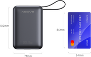 Xssive Mini Powerbank Fast Charge inkl. Kabel 10000mAh XSS-PB45 Mini - Schwarz