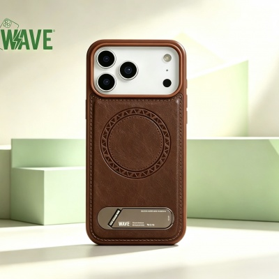 Wave Magnetische Hülle mit Standfunktion Galaxy A36 - Braun