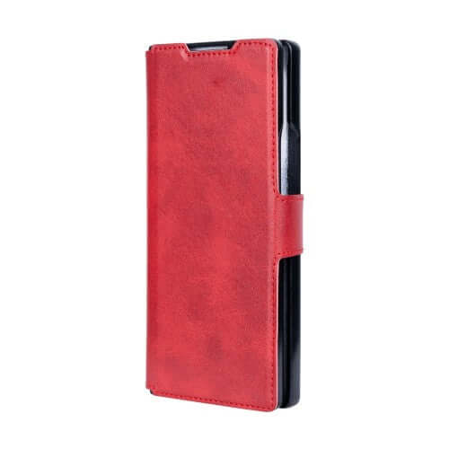 Rixus Wallet-Hülle mit Stifthalter für Samsung Galaxy Z Fold5 – Rot
