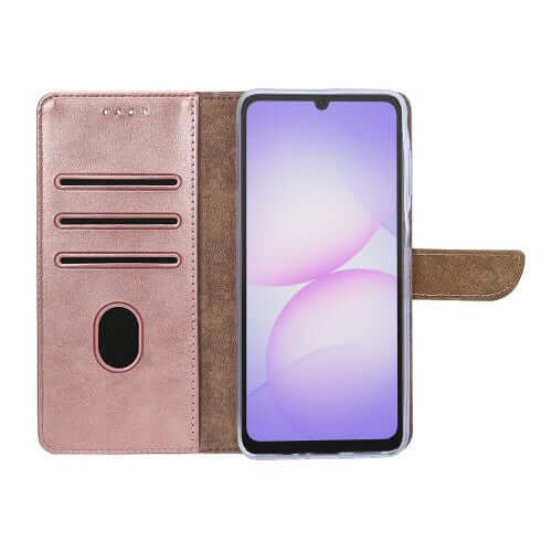 Rixus Bookcase für Samsung Galaxy A07 / A08 – Rosa