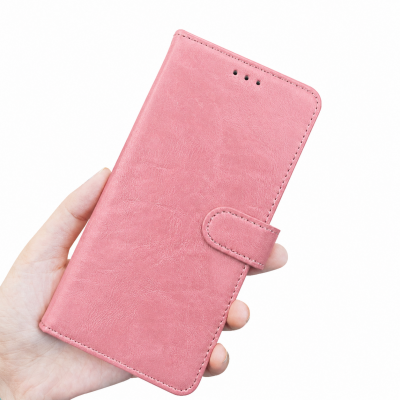Wave Lederen boekhoes iPhone 18 Pro Max - Roze