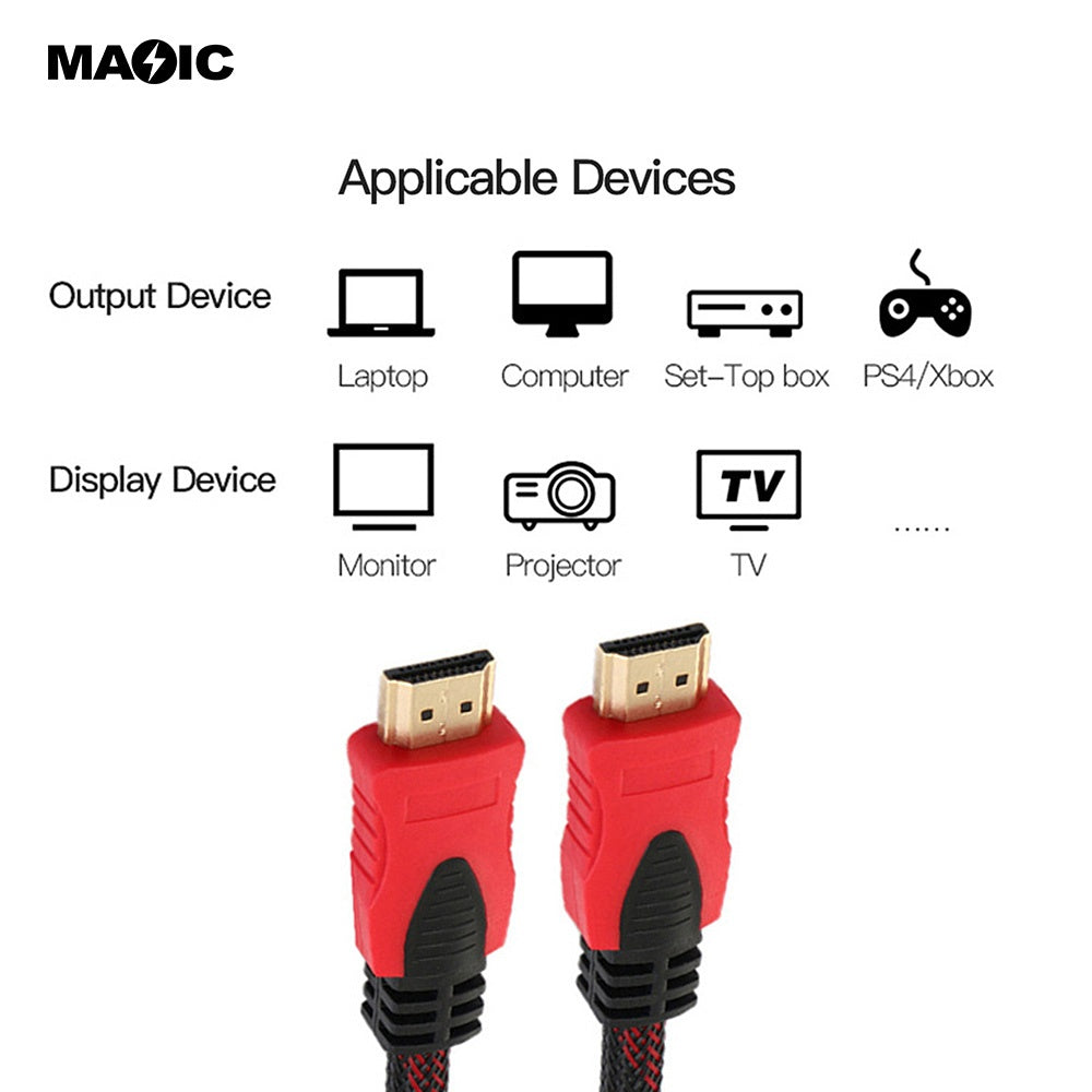 High-speed HDMI-kabel rood/zwart 10M