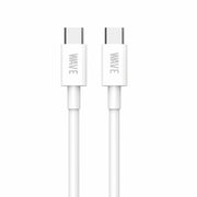 Wave WA-165 USB-C-auf-USB-C-Ladekabel 60 W, 30 cm – Weiß