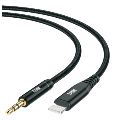 Wave WA-66 Lightning auf 3,5-mm-AUX-Kabel – 1 m – Schwarz