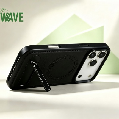 Wave Magnetische Hoes met Stand Galaxy A55 - Zwart