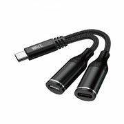 Wave WA-357 Type-C To Dual Type-C Adapter (Call | Fast Charging | Music)