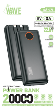 Wave WA-171 Powerbank 20000 mAh USB-C 22.5W (schwarz)