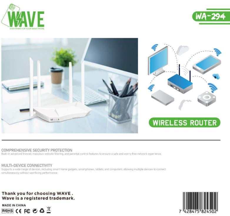 Wave WA-294 WLAN-Router 300 Mbit/s