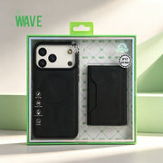 Wave MagSafe-Hülle mit Geldbörse iPhone 12 / 12 Pro - Schwarz