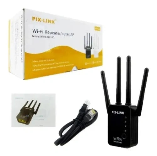 PIX-LINK WLAN-Repeater / WLAN-Router / Access Point (schwarz)