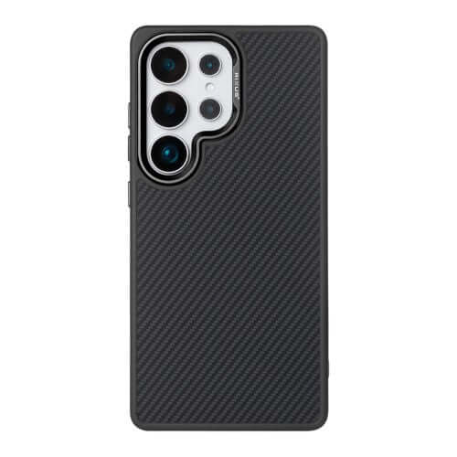 Rixus Mag Carbon MagSafe-kompatible Hülle für Samsung Galaxy S26 Ultra – Schwarz