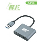 Wave WA-131 Adapter USB auf HDMI+VGA -CU