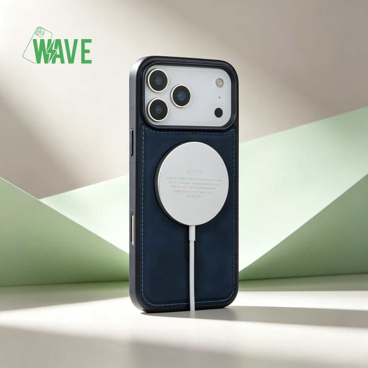 Wave MagSafe-Hülle mit Geldbörse für iPhone 12 Pro Max – Blau