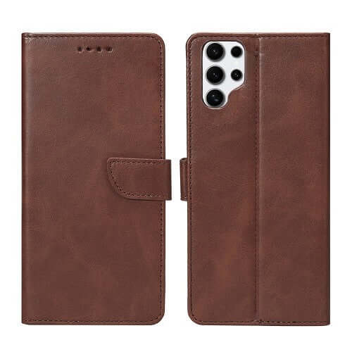 Rixus Bookcase für Samsung Galaxy S25 Ultra – Braun
