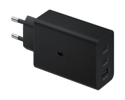 Samsung 65W Power Adapter Trio mit 2 USB-C-Ports und USB-A – Schwarz, Retail