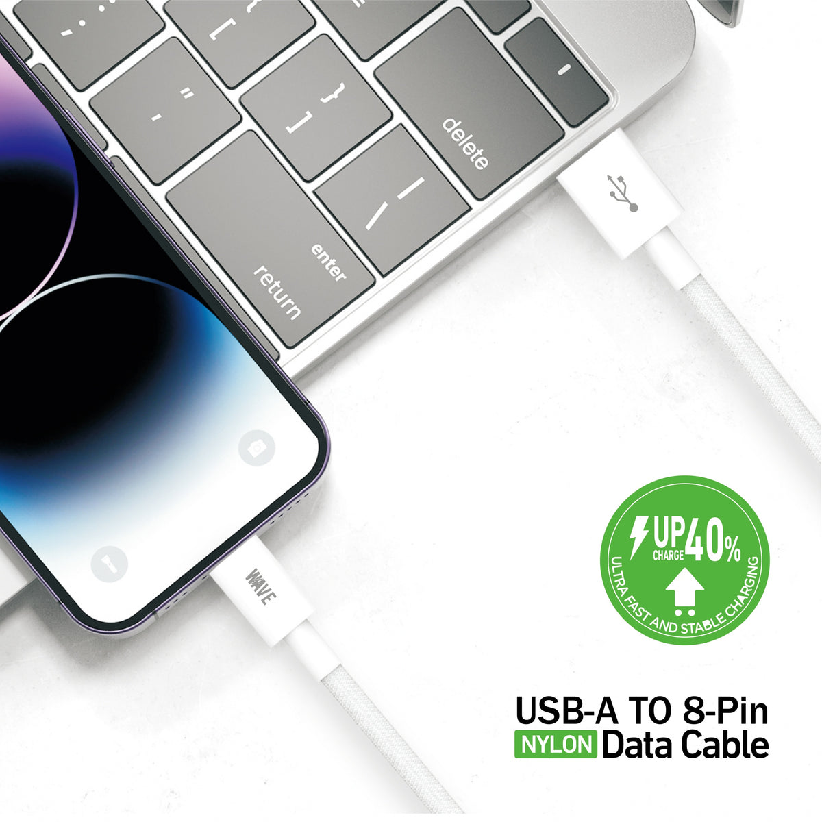Wave WA-235 USB-A-auf-Lightning-Datenkabel, 2 m