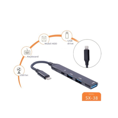 USB-C-Port-Erweiterung mit vier USB-Anschlüssen