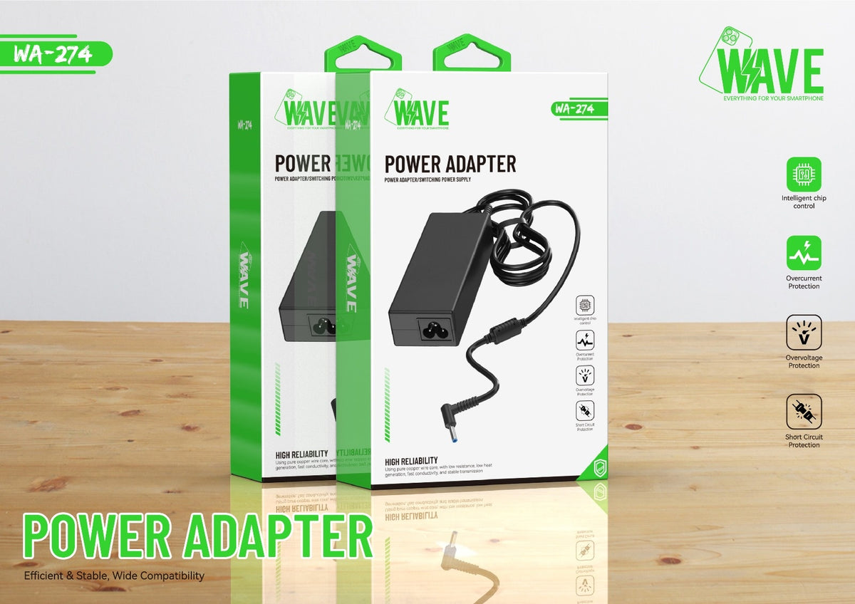 Aanvullende productafbeelding bij de Wave WA-274 laptopadapter