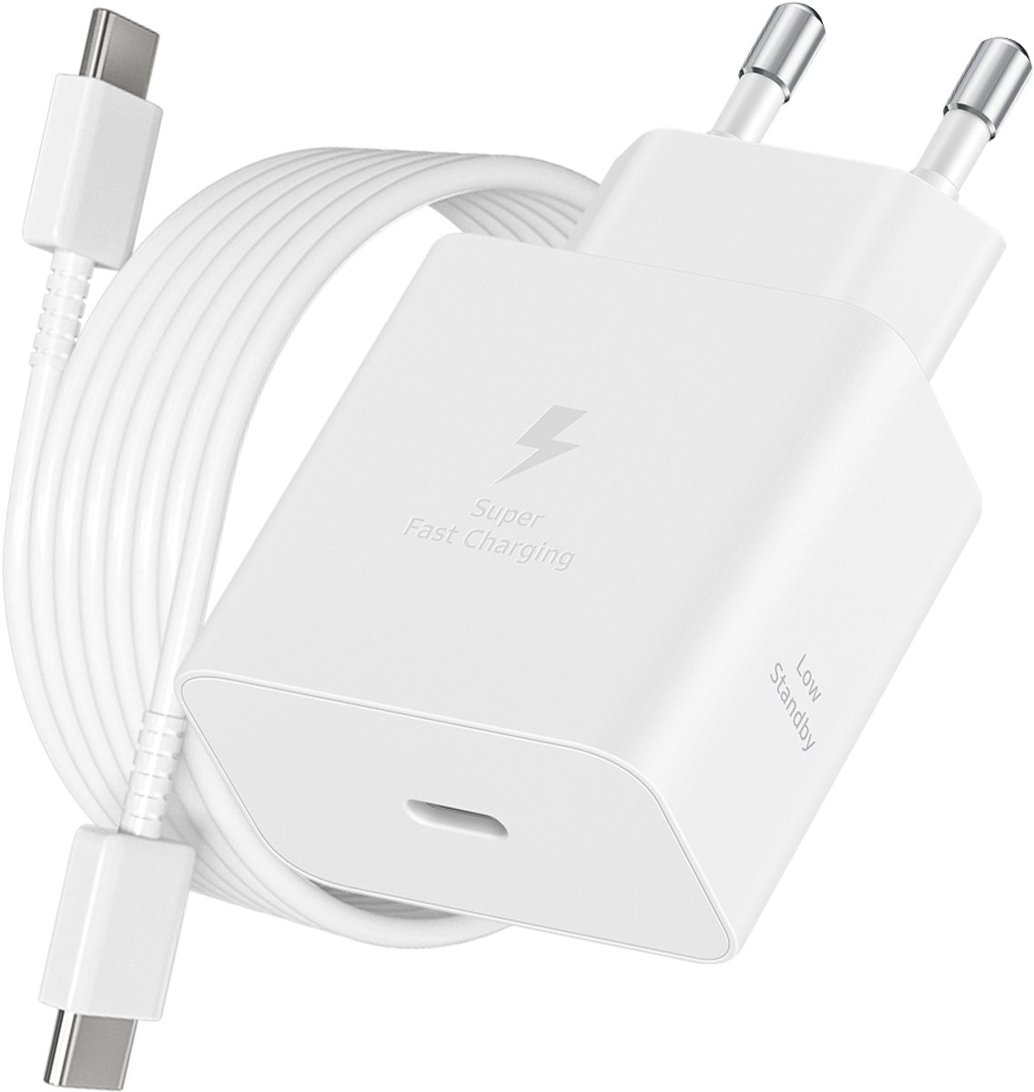 Samsung USB-C-PD-Ladegerät 45 W mit Kabel – Weiß