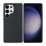 Rixus Mag Carbon Hülle für Samsung Galaxy S25 Ultra – MagSafe-kompatibel, Titanschwarz