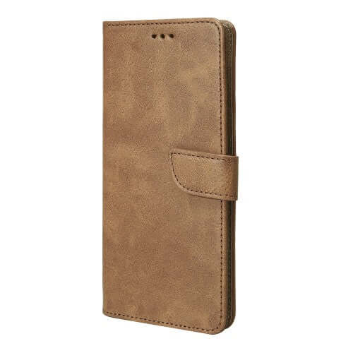 Rixus Bookcase für Samsung Galaxy A07 / A08 – Hellbraun