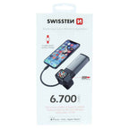 Swissten 2-in-1 Wireless MFI Powerbank 10.5W – 6.700 mAh