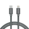 Swissten Textile USB-C naar Lightning Kabel – Stijlvol, Functioneel en 2 Meter Lang