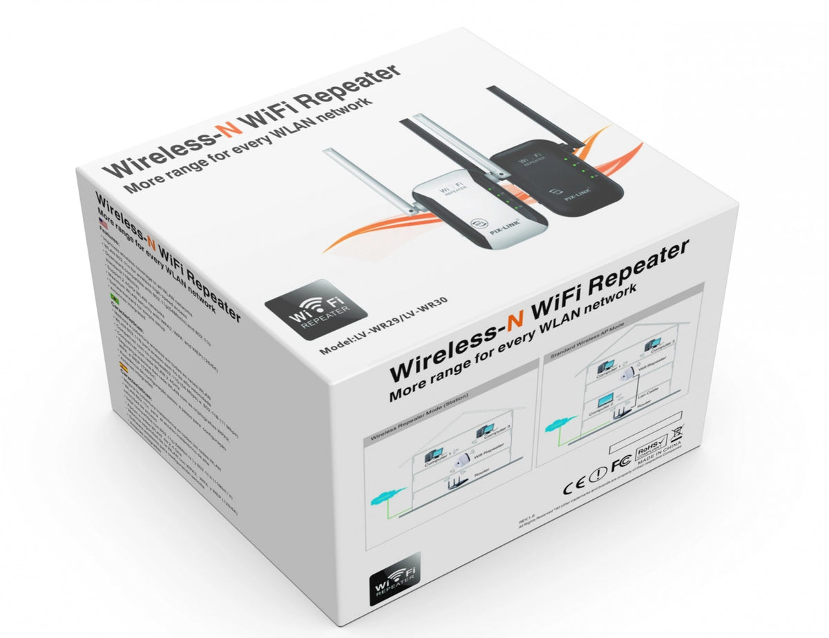 PIXLINK WLAN-Repeater / WLAN-Router / WLAN-Extender (weiß)