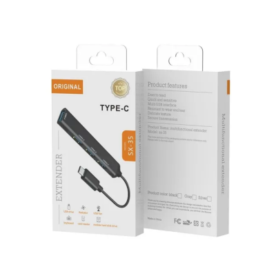 SX-35 USB-C-Hub mit vier USB-Anschlüssen