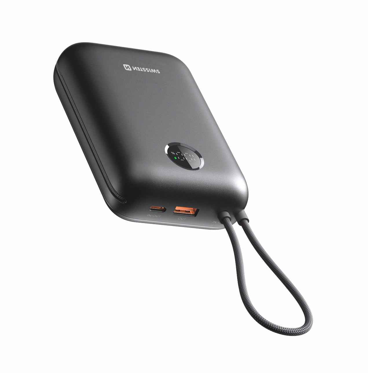 Swissten VoltBox Powerbank 35W – 30.000 mAh – USB-C & Lightning – Zwart
