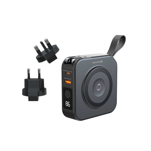 Swissten All-in-One Pro Powerbank – 10.000 mAh – Zwart - Laad Centrum
