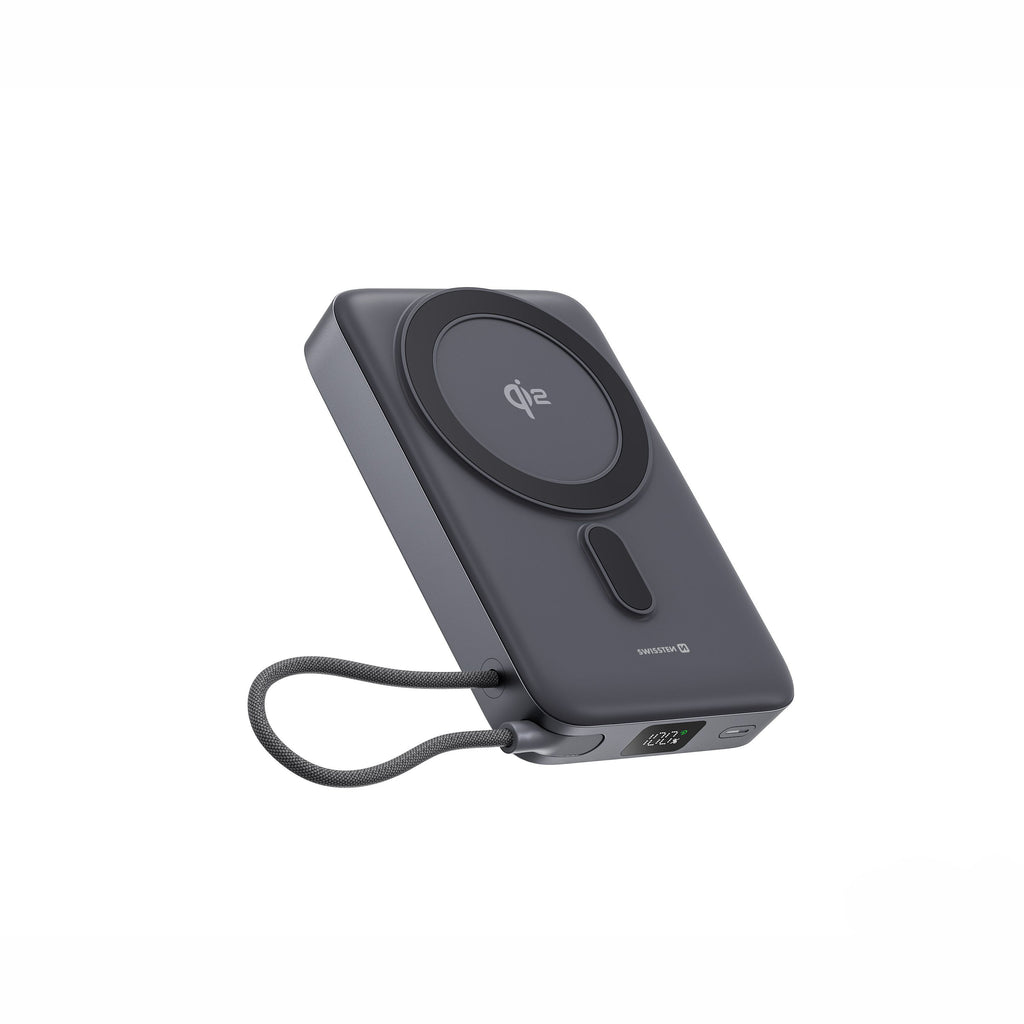 Swissten MagSafe Powerbank 15W – 10.000 mAh – Zwart - Laad Centrum