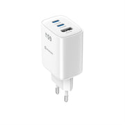 Swissten Edge 65W GaN-Ladegerät mit 2 USB-C-Ports und USB-A – Weiß