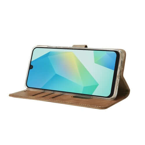 Rixus Bookcase für Samsung Galaxy A16 4G / 5G – Hellbraun
