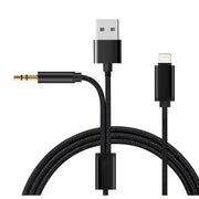 2-in-1 adapter Lightning + USB + AUX 3,5 mm plug – 120 cm
